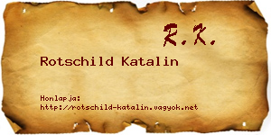 Rotschild Katalin névjegykártya